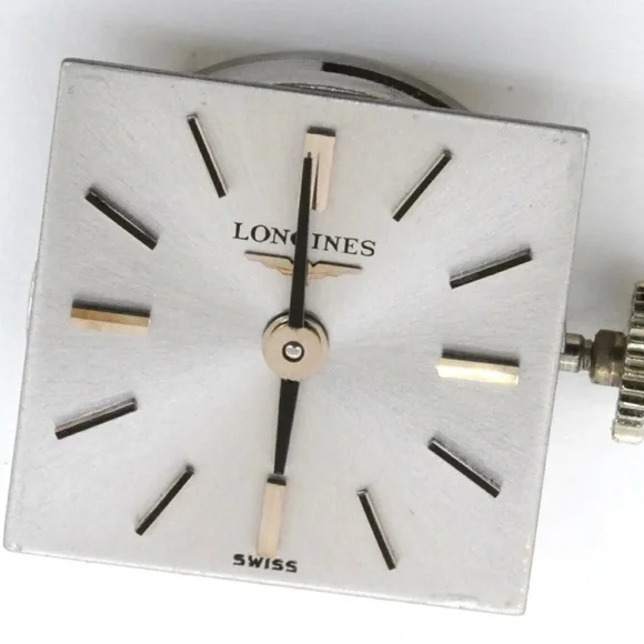 Longines antique 18K WG 0.20CT VS diamond square shaped ladies watch - Picture 10 of 12